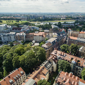 Dresdner Immobilien Beratung - Luftaufnahme Wohnsiedlung Dresden